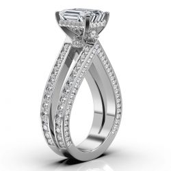 Emerald Cut Diamond Engagement Rings