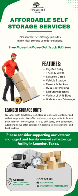 Choose the Right Self-Storage Units & Facilities Near Leander, TX