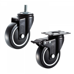 Medium Duty PU Caster Wheels with Double Ball Bearing Manufacturer