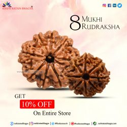 Offer by rashi ratan bhagya :10% of on 8 Mukhi Rudraksha