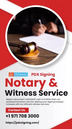 Notary and will witnesses services