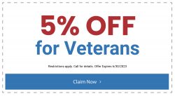 5% Off For Veterans