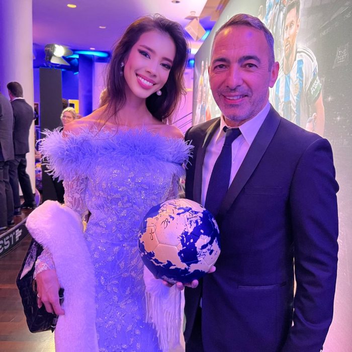 Rani Vanouska T. Modely Shines with Omnia Ball at FIFA The Best Awards