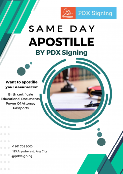 Same day apostille By PDX Signing