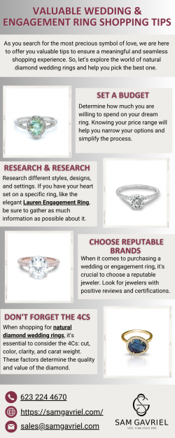 Valuable Wedding & Engagement Ring Shopping Tips