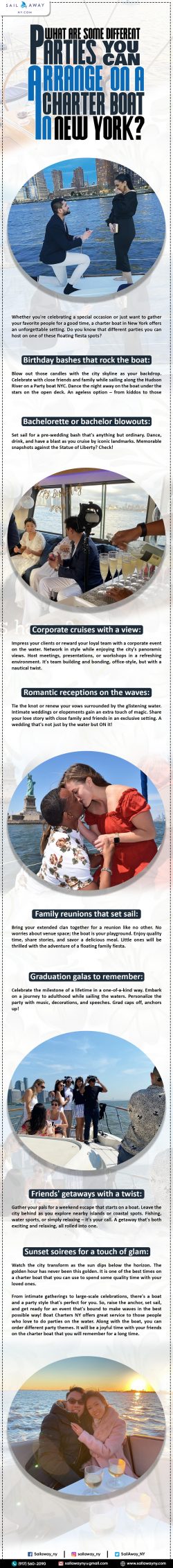What Are Some Different Parties You Can Arrange On A Charter Boat In New York?