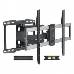 Outdoor TV Wall Mount for 47-84 Inch TVs, Full Motion, Fits 8″, 12″, 16″ Studs ...