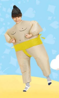 Sumo Wrestler Costume, Child Yellow Stage Cartoon Halloween Costumes $39.95
