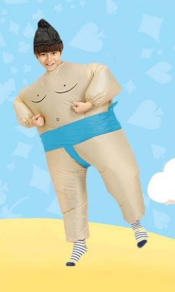 Sumo Wrestler Costume, Child White Stage Cartoon Halloween Costumes $39.95