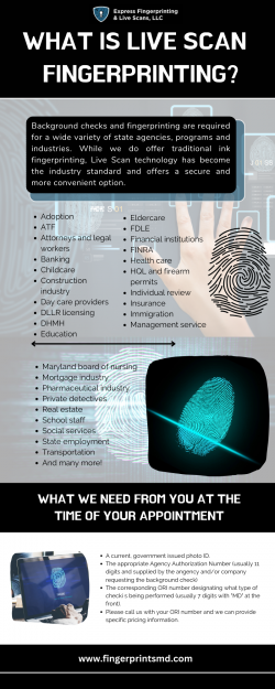 Live Scan Fingerprinting Services | Fingerprint Services Gaithersburg MD