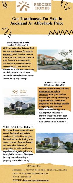 Discover Affordable and Luxurious Townhouses for Sale in Auckland