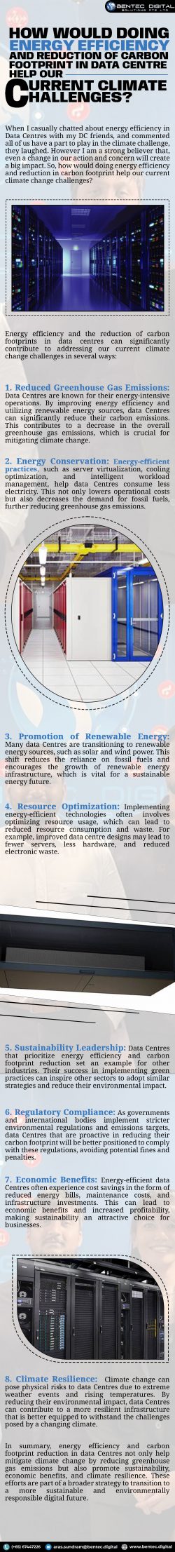 HOW WOULD DOING ENERGY EFFICIENCY AND REDUCTION OF CARBON FOOTPRINT IN DATA CENTRE HELP OUR CURR ...