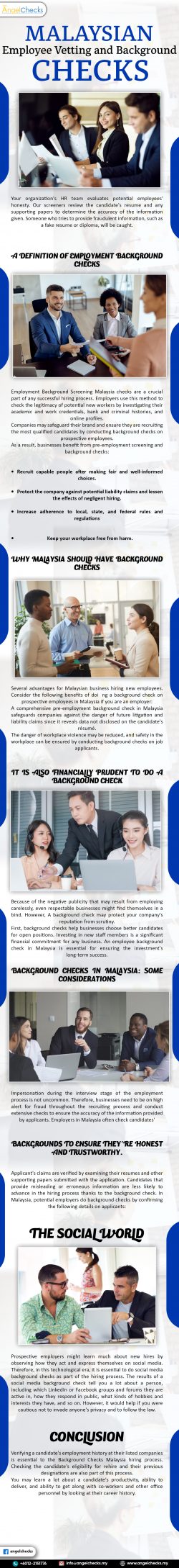 Malaysian Employee Vetting and Background Checks