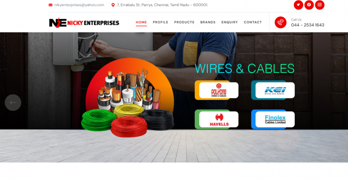 Nicky Enterprises – Top Electricals suppliers in chennai