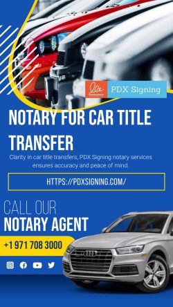 Notary for car title transfer