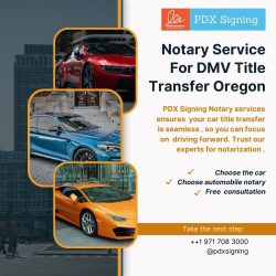 Notary Service For DMV Title Transfer Oregon