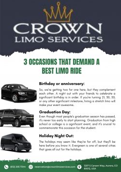 3 Occasions That Demand A Best Limo Ride