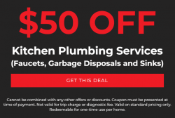 $50 Off Kitchen Plumbing services