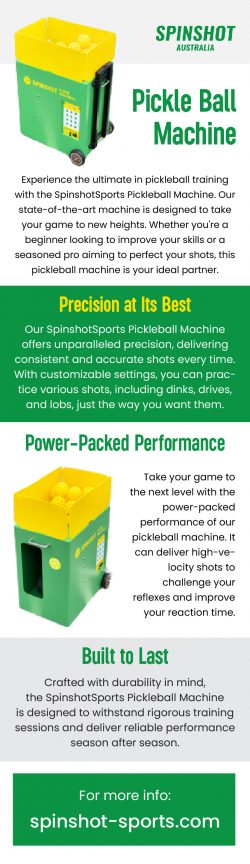 Get Your Game On with Spinshot Sports AU Pickle Ball Machine!