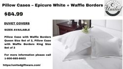 Pillow Cases – Epicure White + Waffle Borders