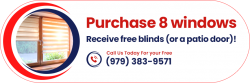 Purchase 8 Windows and Receive Free Blinds
