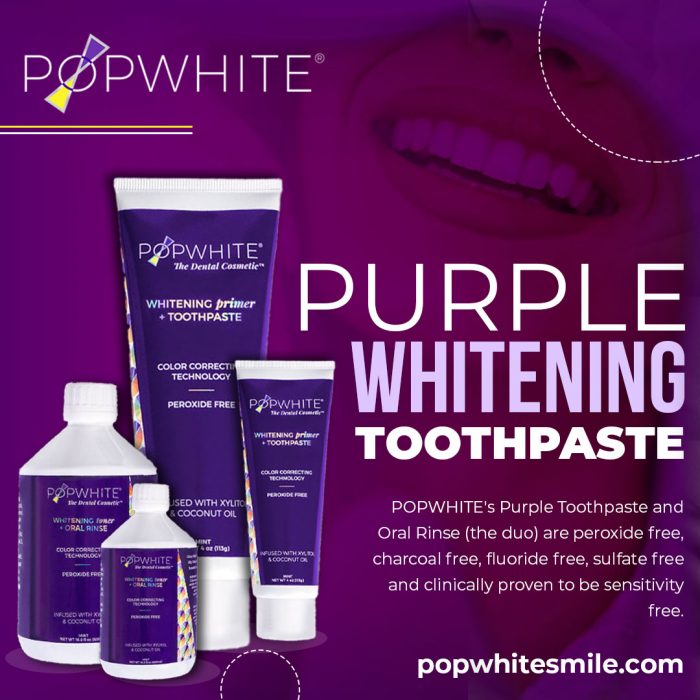 Transform Your Smile with PopWhiteSmile’s Exclusive Purple Whitening Toothpaste