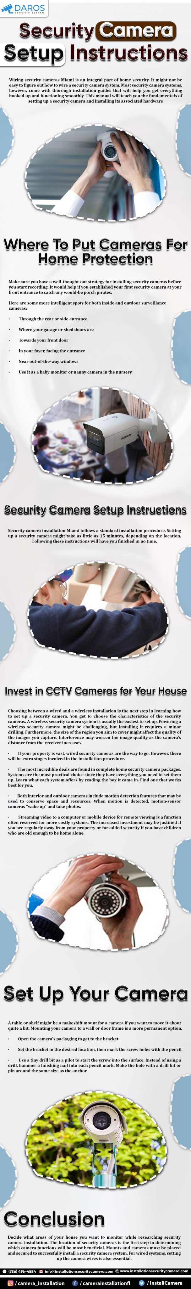 Security Camera Setup Instructions
