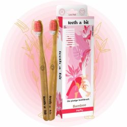 The Pledge Bamboo Love Pink Adult Toothbrush- Live-a-bit