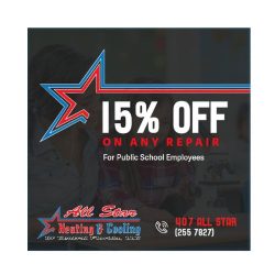 15% off on any repair for public school employees
