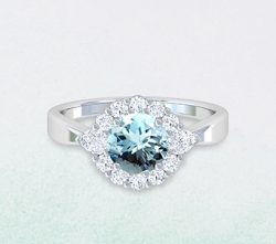 Rings with the Birthstone of March: Natural Antique Aquamarine Rings