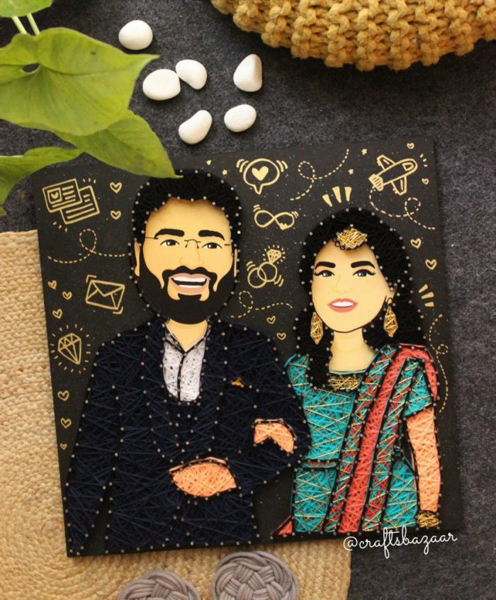 Handmade Customized Anniversary Gift for Couple – Couple Caricature Masterpiece