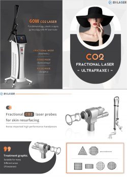 Professional CO2 fractional laser machine manufacturer-BVLASER. 60 Watt CO2 laser in dermatology