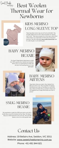 Cocooning Comfort: Sweet Cheeks Merino’s Best Woolen Thermal Wear for Newborns