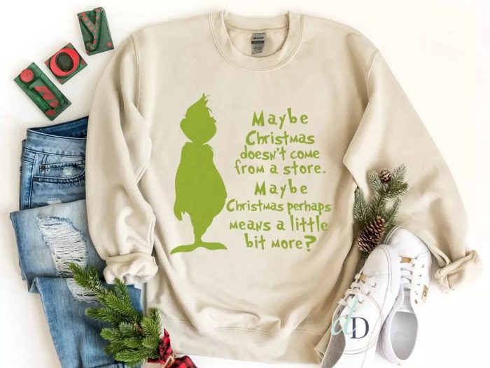 Grinch Sweater, Grinch Whoville Christmas Sweater $16.95