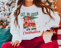 Grinch Sweater, Retro Christmas Christmas Movies Shirt $16.95