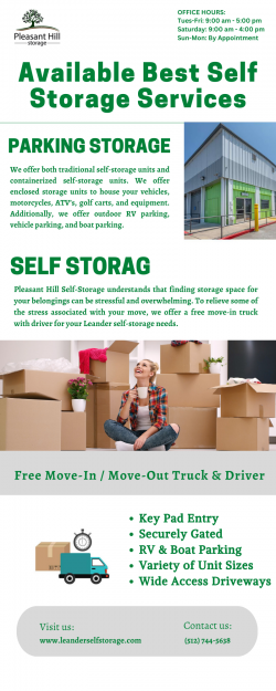 Choose the Right Self Storage Units at Pleasant Hill Storage