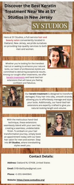 Discover the Best Keratin Treatment Near Me at SY Studios in New Jersey
