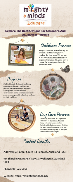 Explore The Best Options For Childcare And Daycare In Penrose