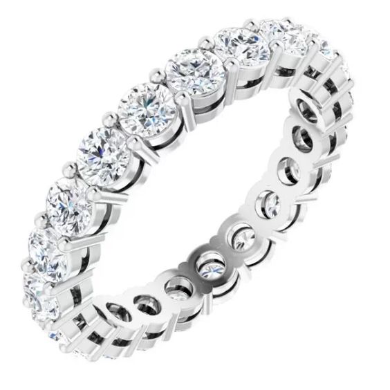 Handcrafted Diamond Eternity Band for Her