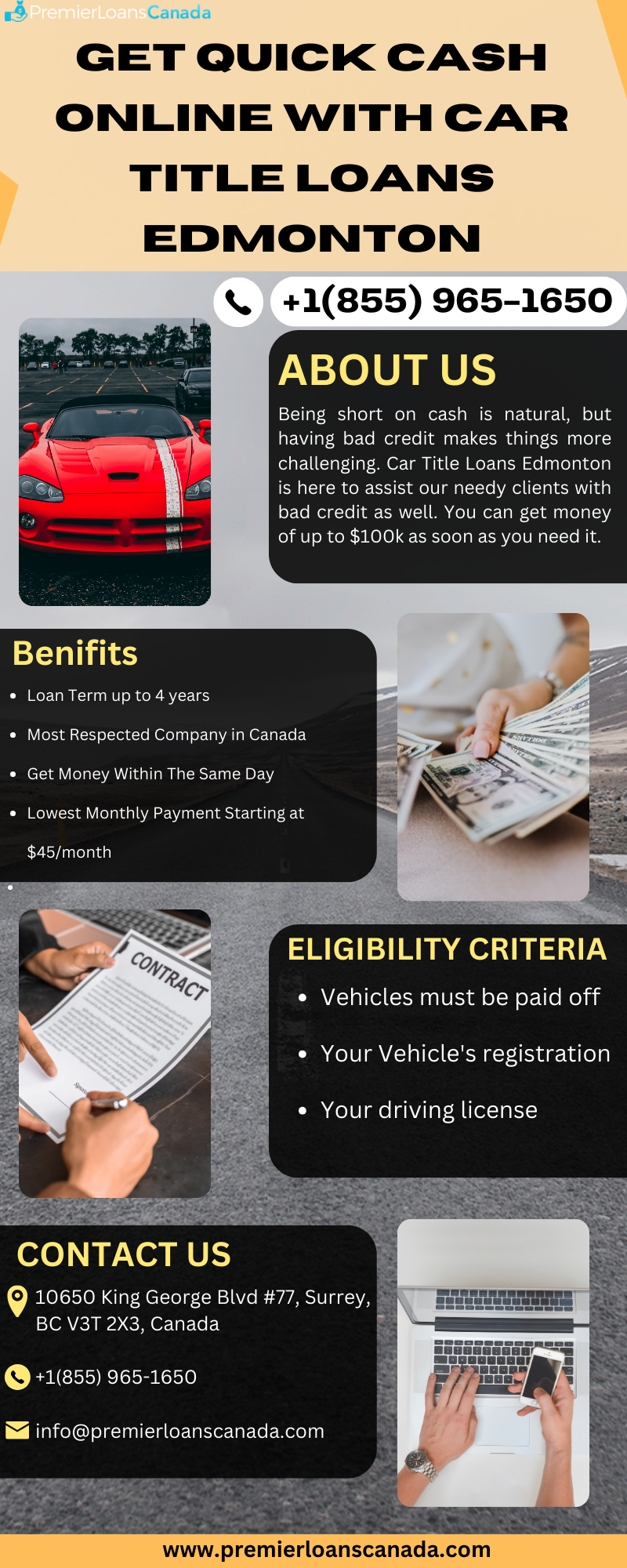 Get quick cash online with Car Title Loans Edmonton