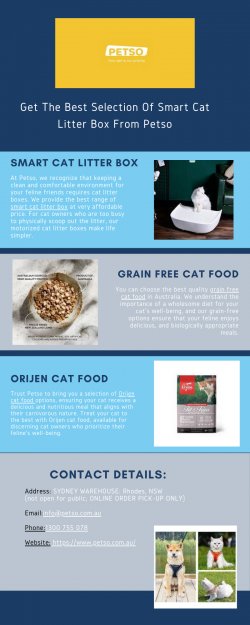 Get The Best Selection Of Smart Cat Litter Box From Petso