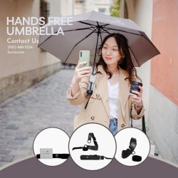Wearable Hands-Free Umbrella for Rain & Sun