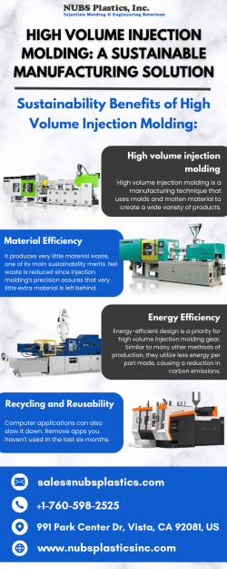 High Volume Injection Molding: A Sustainable Manufacturing Solution