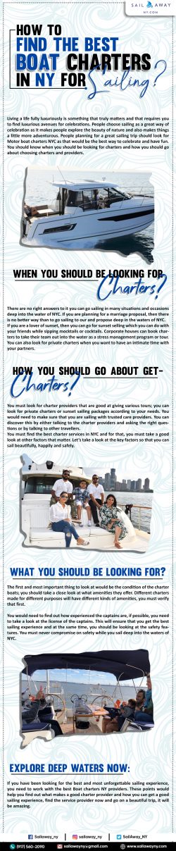 How To Find The Best Boat Charters In NY For Sailing?