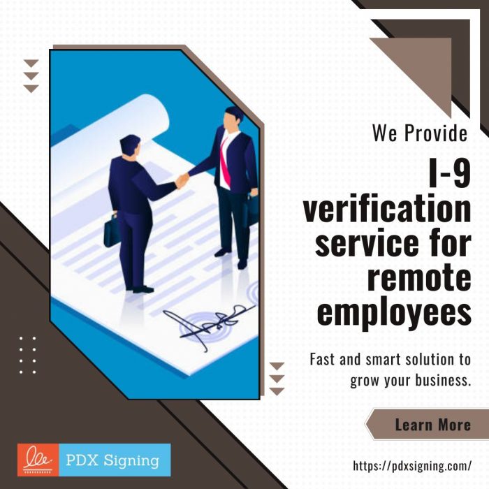 I-9 verification service for remote employees