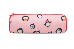 Kids Single Compartment Round Tube Shape Pencil Case In Prints Gox Bag