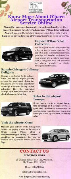 Know More About O’hare Airport Transportation Service Online