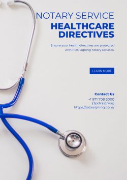 Notary service for healthcare directives