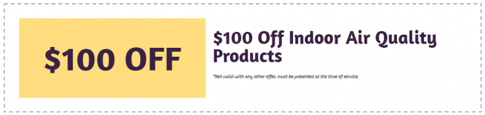 $100 Off Indoor Air Quality Products