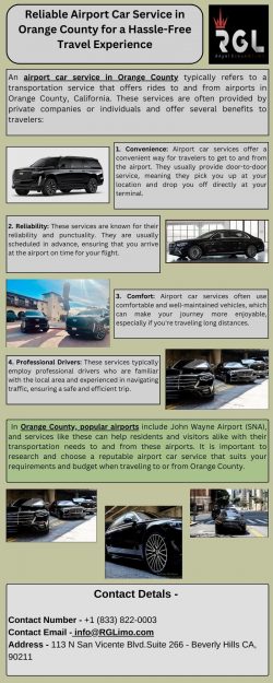 Reliable Airport Car Service in Orange County for a Hassle-Free Travel Experience